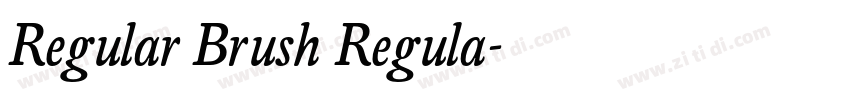 Regular Brush Regula字体转换